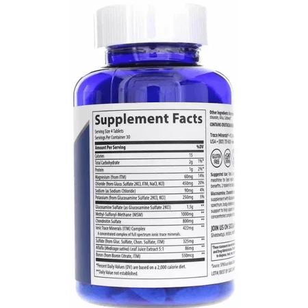 Глюкозамин, хондроитин, МСМ, Glucosamine/Chondroitin/MSM, Trace Minerals Research, 120 таблеток: цены и характеристики