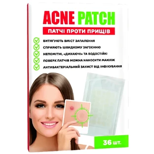 Патчи Acne Patch для лица против прыщей, 36 шт.