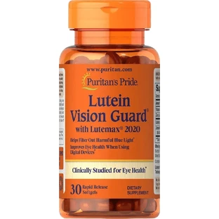 Лютеїн із зеаксантином та цинком Puritan's Pride Lutein Vision Guard, 30 гелевих капсул