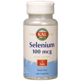 Селен KAL Selenium 100 мкг, без дріжджів, 100 таблеток