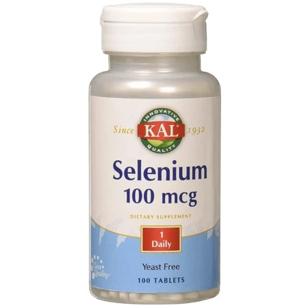 Селен KAL Selenium 100 мкг, без дріжджів, 100 таблеток: ціни та характеристики