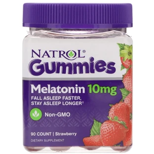Мелатонін Natrol Melatonin 10 мг смак полуниці, 90 жувальних цукерок