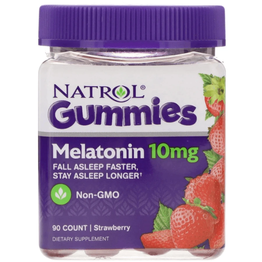 Мелатонін Natrol Melatonin 10 мг смак полуниці, 90 жувальних цукерок: ціни та характеристики