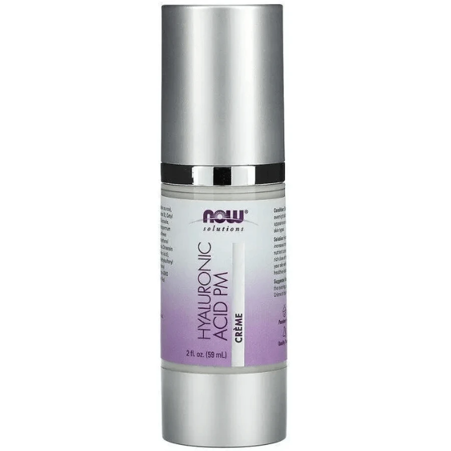 Крем для обличчя Now Foods Solutions Hyaluronic Acid Creme нічний з гіалуроновою кислотою, 59 мл: ціни та характеристики
