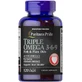 Омега 3-6-9 Puritan's PrideTriple Omega 3-6-9, риб'ячий жир і лляна олія, 120 гелевих капсул