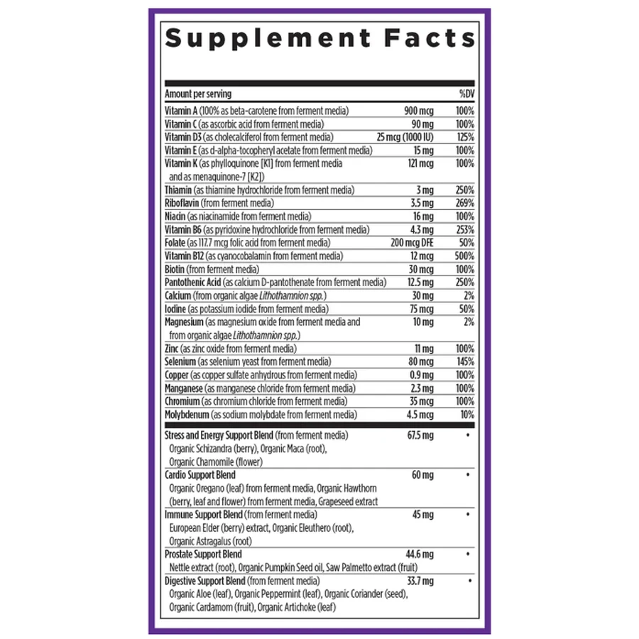 Ежедневные витамины для мужчин New Chapter Men's Advanced Multivitamin, 48 вегетарианских таблеток: цены и характеристики