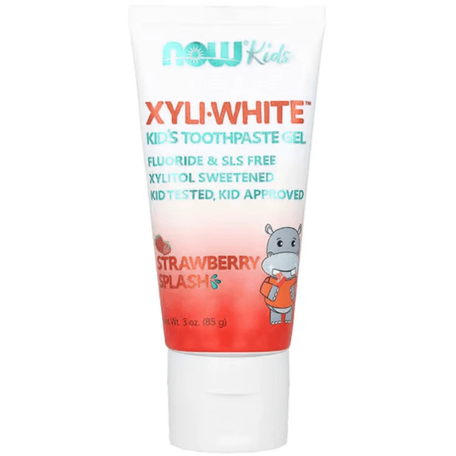 Зубной гель Now Foods Solutions Toothpaste Gel, клубника, детский, 85 г : цены и характеристики
