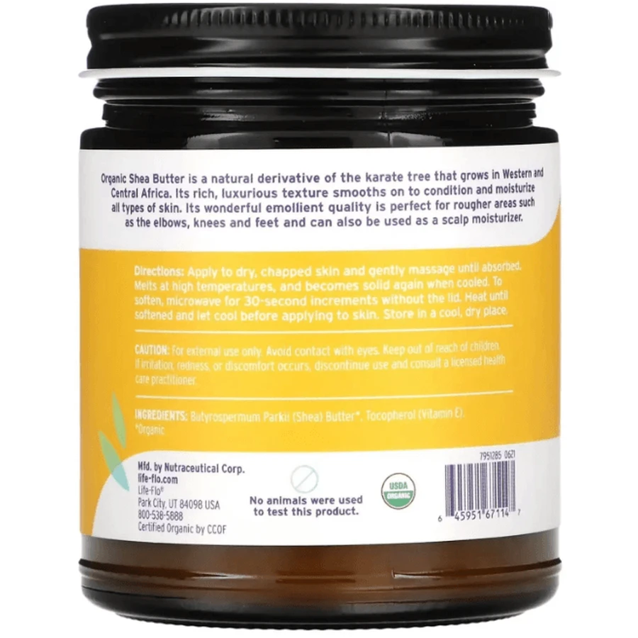 Масло ши для тела Life Flo Health Organic Pure Shea Butter, чистое, органическое, 266 мл: цены и характеристики