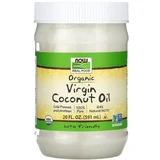 Кокосова олія Now Foods Coconut Oil Real Food, першого віджиму, органічна, 591 мл