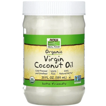 Кокосова олія Now Foods Coconut Oil Real Food, першого віджиму, органічна, 591 мл: ціни та характеристики