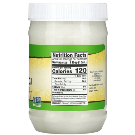 Кокосова олія Now Foods Coconut Oil Real Food, першого віджиму, органічна, 591 мл: ціни та характеристики
