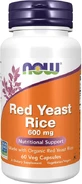 Красный дрожжевой рис Now Foods Red Yeast Rice 600 мг, 60 вегетарианских капсул