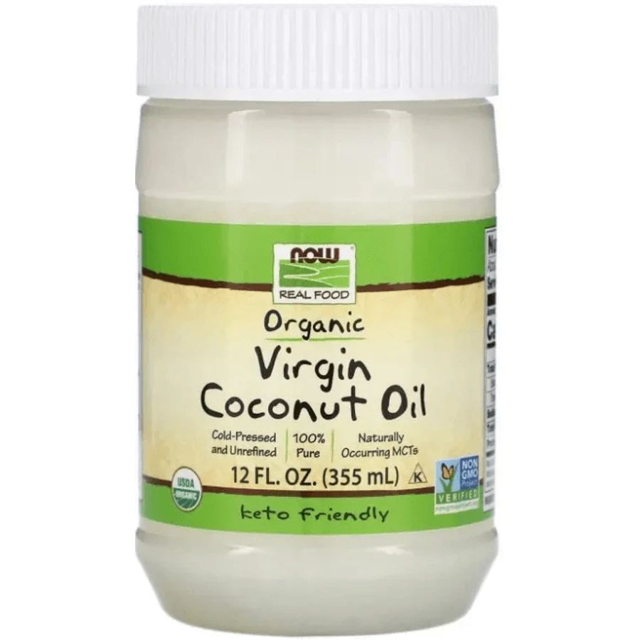 Кокосова олія Now Foods Coconut Oil Real Food, першого віджиму, органічна, 355 мл: ціни та характеристики