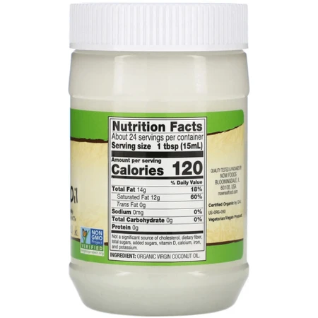 Кокосова олія Now Foods Coconut Oil Real Food, першого віджиму, органічна, 355 мл: ціни та характеристики