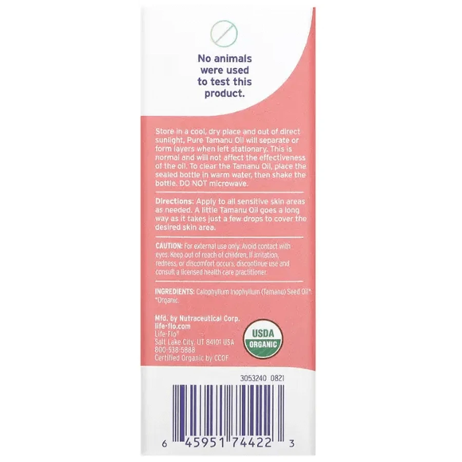 Масло тамана Life Flo Health Tamanu Oil, чистое, органик, без запаха, 30 г: цены и характеристики