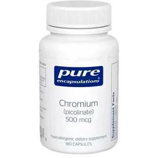Хром піколінат Pure Encapsulations Chromium picolinate, 500 мкг, 180 капсул