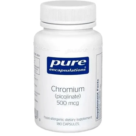 Хром піколінат Pure Encapsulations Chromium picolinate, 500 мкг, 180 капсул: ціни та характеристики