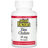 Хелатний цинк Natural Factors Zinc Chelate 25 мг, 90 таблеток