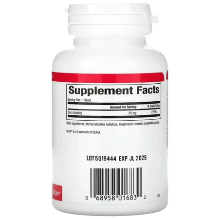 Хелатний цинк Natural Factors Zinc Chelate 25 мг, 90 таблеток: цены и характеристики