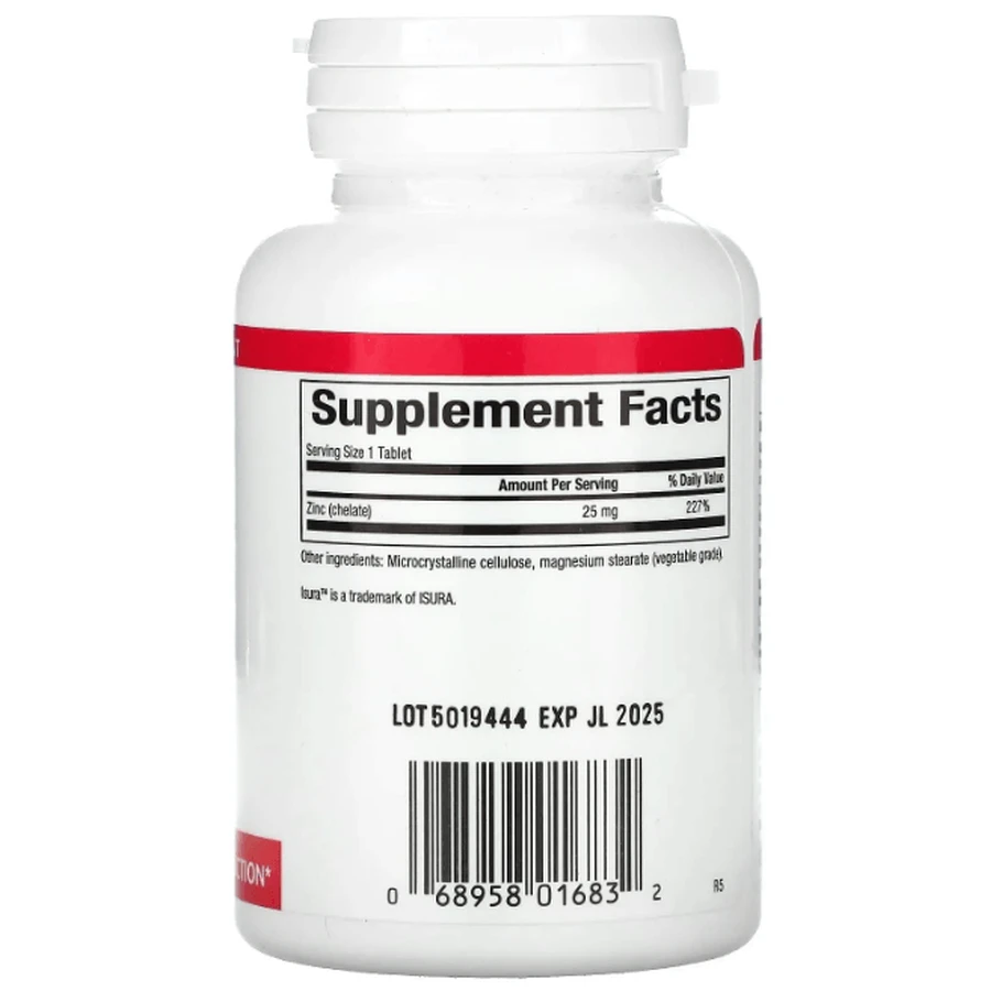 Хелатний цинк Natural Factors Zinc Chelate 25 мг, 90 таблеток: цены и характеристики