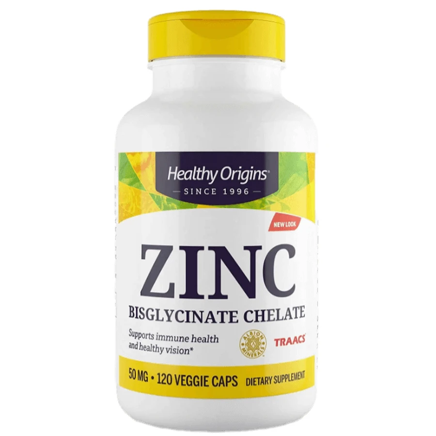 Цинк бісгліцинат Healthy Origins Zinc 50 мг, 120 вегетаріанських капсул: ціни та характеристики