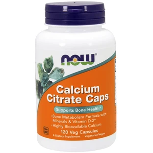 Цитрат кальцію Now Foods Calcium Citrate з мінералами, 120 вегетаріанських капсул