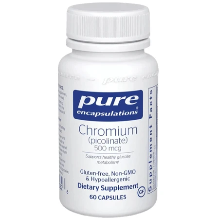 Хром піколінат Pure Encapsulations Chromium рicolinate 500 мкг, 60 капсул: ціни та характеристики