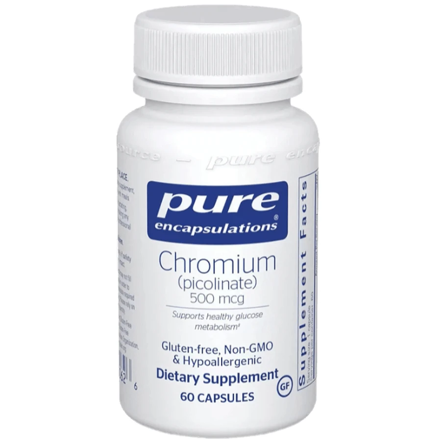 Хром піколінат Pure Encapsulations Chromium рicolinate 500 мкг, 60 капсул: ціни та характеристики
