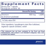 Хром піколінат Pure Encapsulations Chromium рicolinate 500 мкг, 60 капсул: ціни та характеристики
