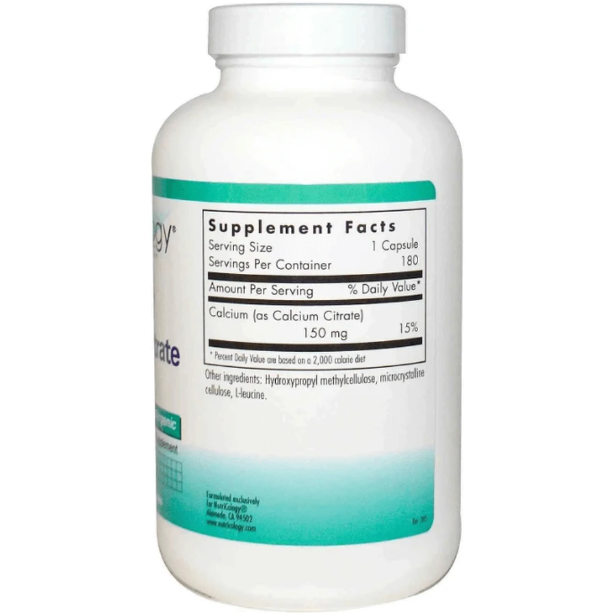 Цитрат кальцію Nutricology Calcium Citrate, 180 капсул: ціни та характеристики