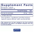 Цинк Pure Encapsulations Zinc 30 мг, 60 капсул: ціни та характеристики