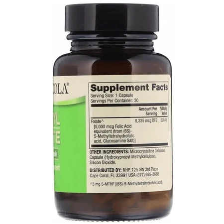Фолат Dr. Mercola Folate 5 мг, 30 капсул: цены и характеристики