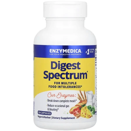 Ферменты Enzymedica Digest Spectrum от пищевой непереносимости, для веганов, 120 капсул: цены и характеристики