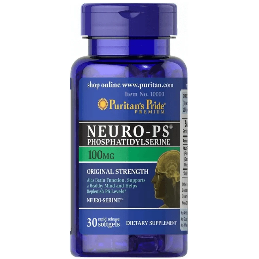 Фосфатидилсерин Puritan's Pride Neuro-PS 100 мг, 30 гелевих капсул: ціни та характеристики
