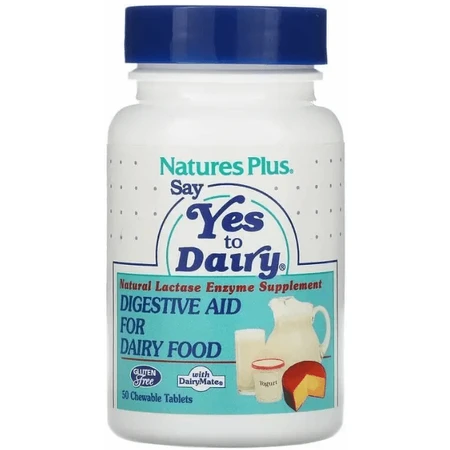 Фермент лактаза Natures Plus Lactase enzymes, 50 жевательных таблеток: цены и характеристики
