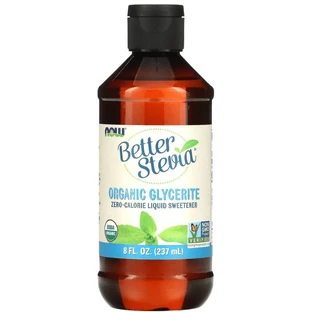 Стевія Now Foods Better Stevia, рідкий підсолоджувач з нульовою калорійністю, органік гліцерит, 237 мл