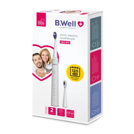 Электрическая звуковая зубная щетка B.Well MED-870: цены и характеристики