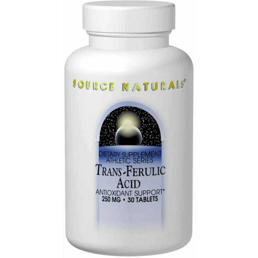 Транс-ферулова кислота Source Naturals Trans-Ferulic Acid 250 мг, 30 таблеток: ціни та характеристики
