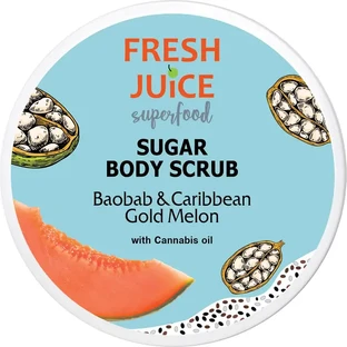 Цукровий скраб для тіла Fresh Juice Superfood Baobab & Caribbean Gold Melon 225 мл