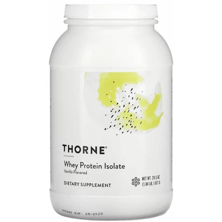 Сывороточный протеин изолят Thorne Whey Protein, ваниль, 837 г: цены и характеристики