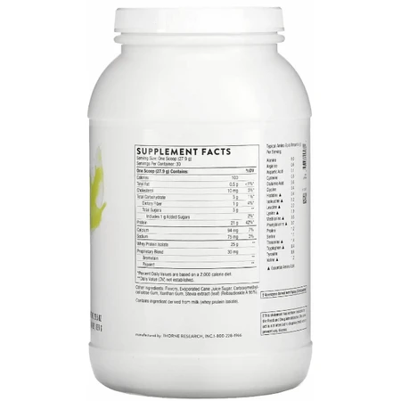 Сывороточный протеин изолят Thorne Whey Protein, ваниль, 837 г: цены и характеристики