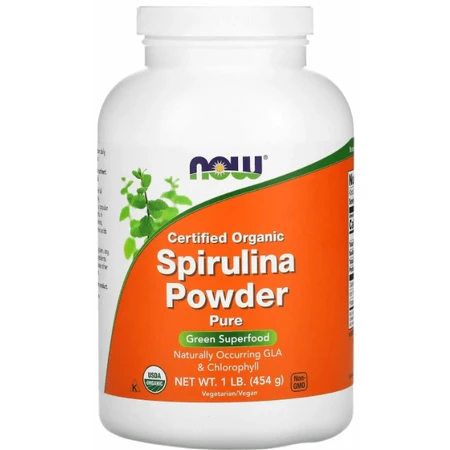 Спирулина Now Foods Spirulina, сертифицированный органический порошок, 454 г: цены и характеристики