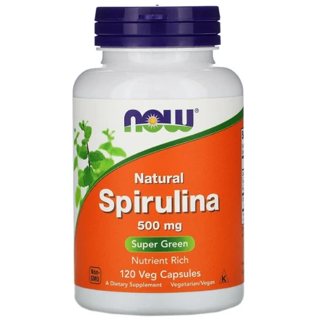 Спіруліна натуральна Now Foods Spirulina 500 мг, 120 вегетаріанських капсул: ціни та характеристики