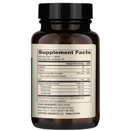 Спирулина Dr. Mercola Spirulina 2000 мг, 120 таблеток: цены и характеристики