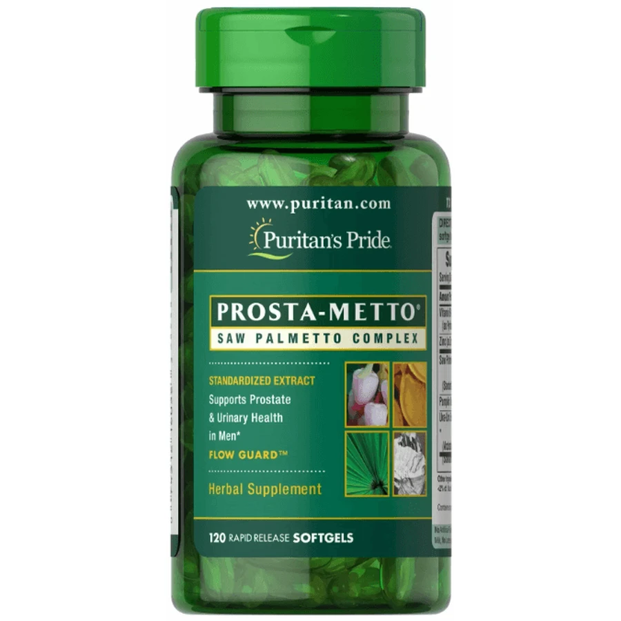 Со пальметто комплекс Puritan's Pride Prosta-Metto, для мужчин, 120 гелевых капсул: цены и характеристики