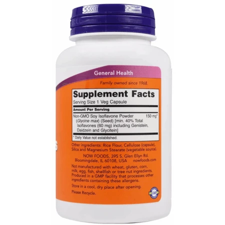 Соевые изофлавоны Now Foods Soy Isoflavones, 120 вегетарианских капсул: цены и характеристики