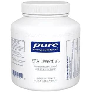 Риб'ячий жир Pure Encapsulations EFA Essentials в тригліцеридній формі з маслом огірочника, 120 капсул