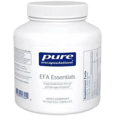 Риб'ячий жир Pure Encapsulations EFA Essentials в тригліцеридній формі з маслом огірочника, 120 капсул: ціни та характеристики