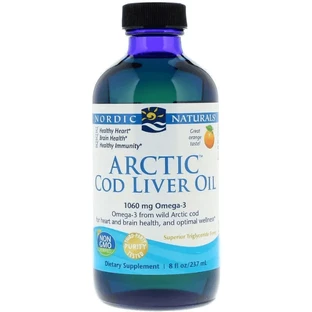 Риб'ячий жир з печінки тріски Nordic Naturals Arctic Cod Liver Oil, апельсин, арктичний, 237 мл