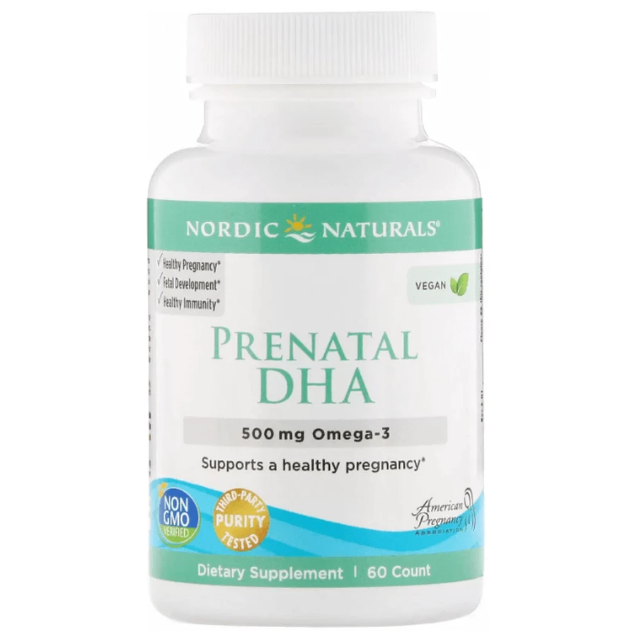 Риб'ячий жир для вагітних Nordic Naturals Prenatal DHA 500 мг, 60 гелевих капсул: ціни та характеристики